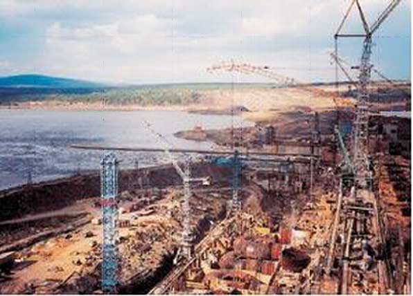 Строительство Богучанской ГЭС